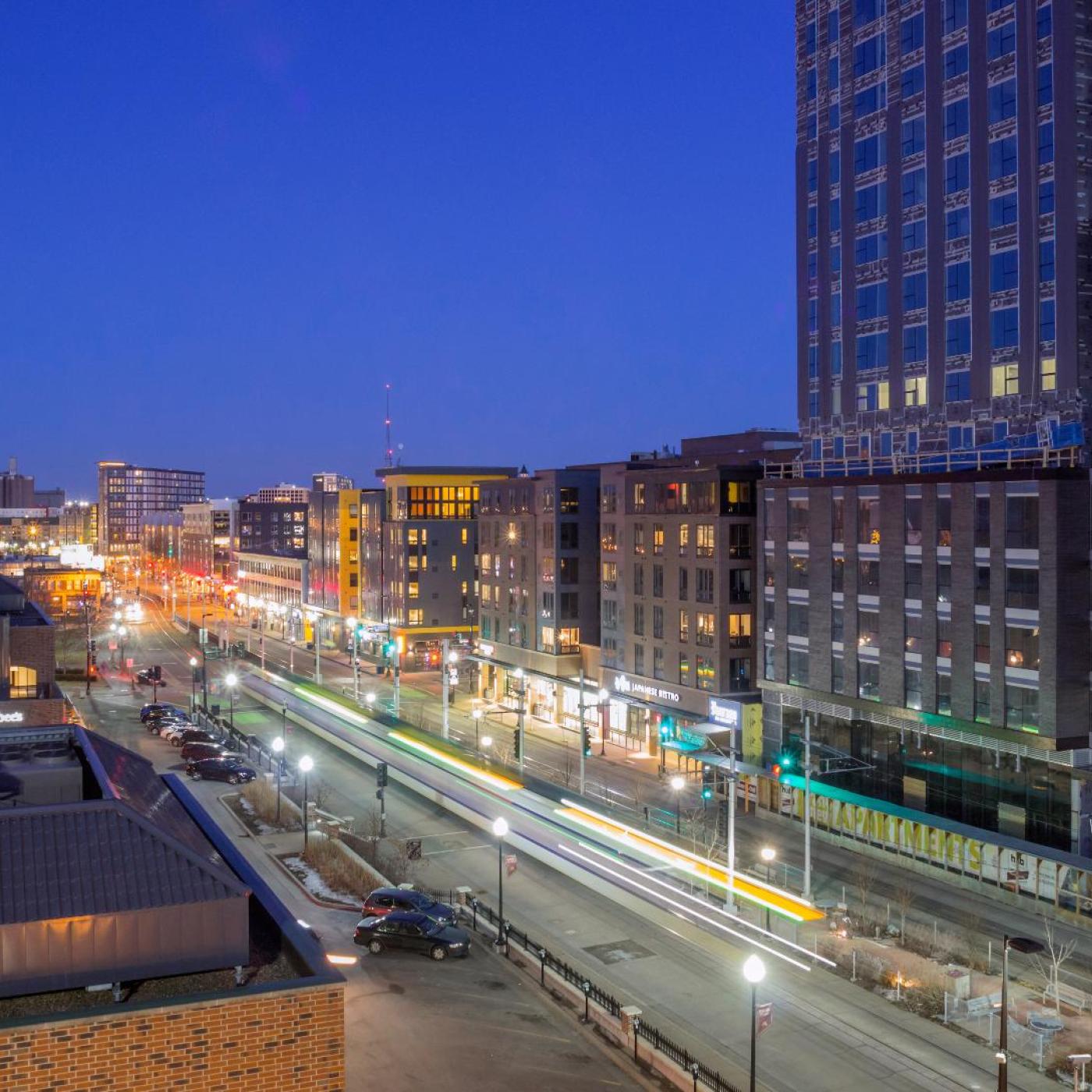 Downtown city streetscape