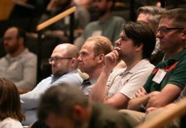 Contractors and others in the construction and energy fields attend a recent forum sponsored by the Efficient Technology Accelerator